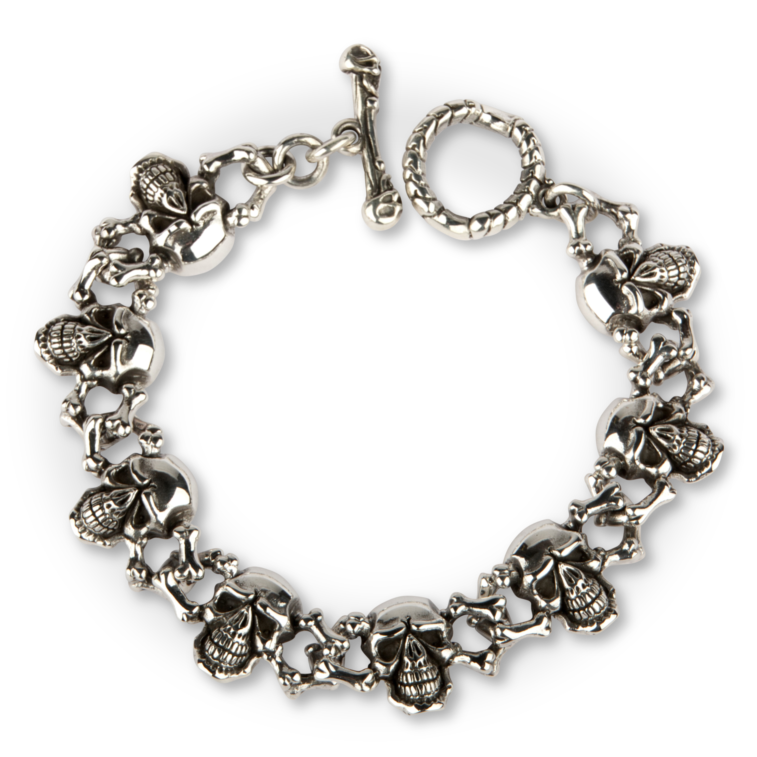 skull biker bracelet